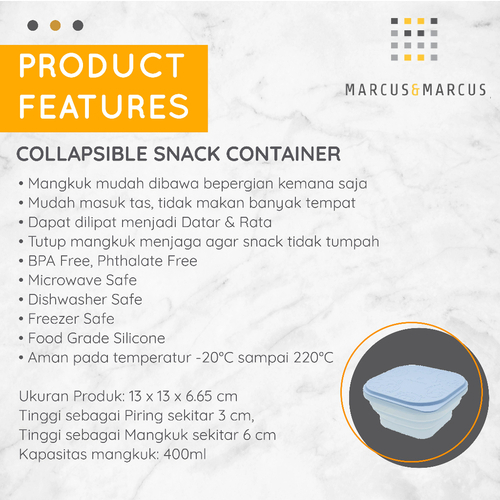 Marcus&Marcus - Collapsible Sandwich Container (Silicone BPA-Free